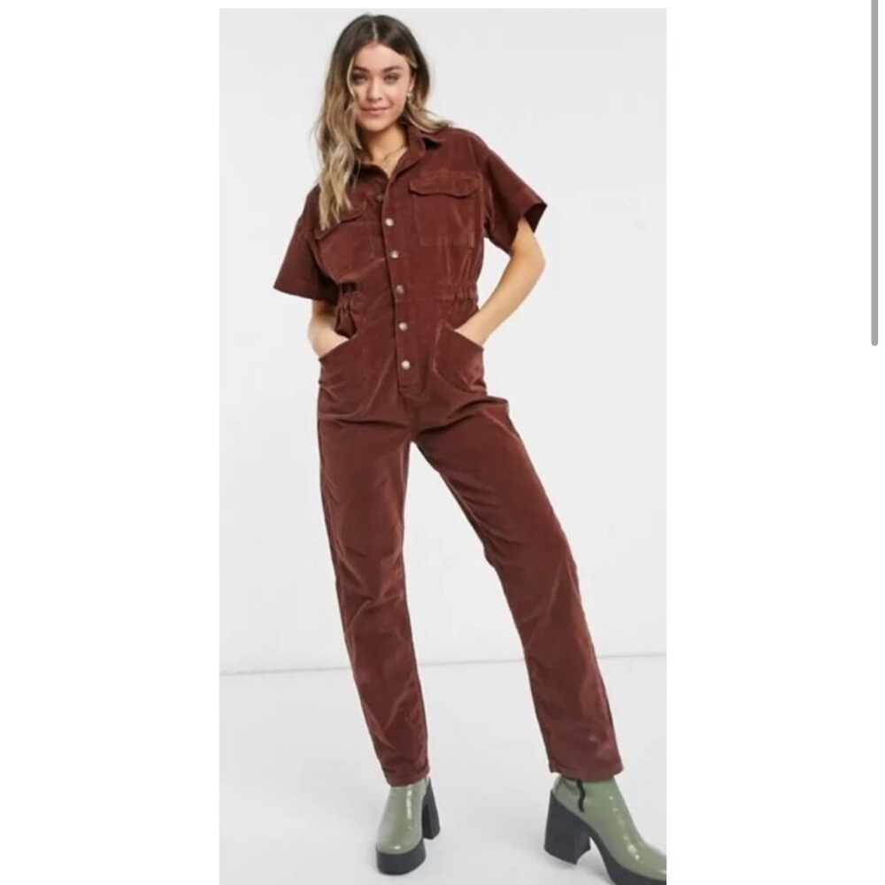 Brown Corduroy Jumpsuit